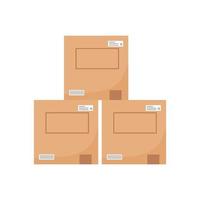 delivery stack boxes vector