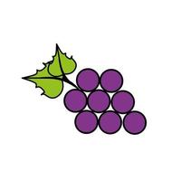 icono de racimo de uvas vector