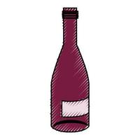 Wine bottle drink vector