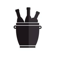 Wine bottle drink vector