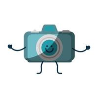 happy camera icon vector