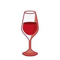 Delicious wine cup vector