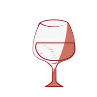 Delicious wine cup vector