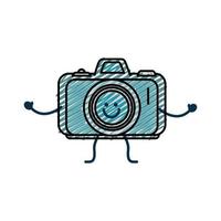 happy camera icon vector