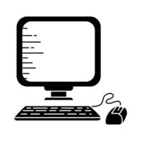 Desktop computer technology vector