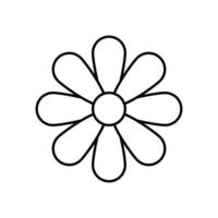 símbolo de adorno de flor vector
