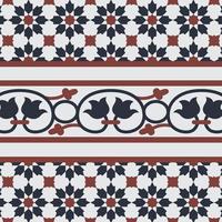 Vintage Peranakan Tiles Pattern in Georgetown Penang vector