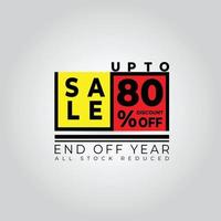 sale discount end off  year vector