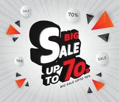 Big sale upto 70 template vector illustration