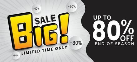 Big sale special 80 off Sale banner template design vector illustration