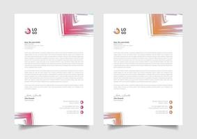 abstract simple letterhead design for business victor template vector