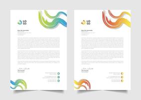 abstract simple letterhead design for business victor template vector