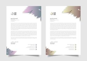 abstract simple letterhead design for business victor template vector