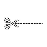 Scissor cute lines vector