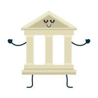 University building cartoon vector