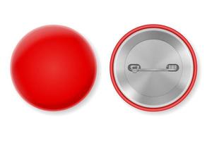 badge pin blank label template stock vector illustration isolated on white background