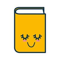 Book cute cartoon vector