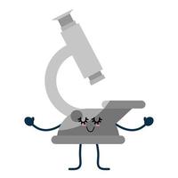 Microscope cute cartoon vector