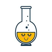 Chemistry flask cartoon vector