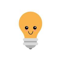 Bulb cute cartoon vector