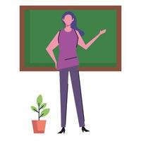 teacher woman occupation vector