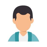 Man faceless profile vector