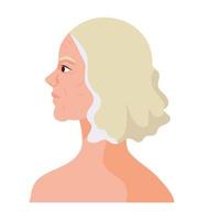 graying woman shirtless vector