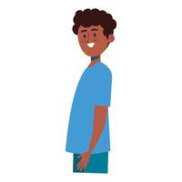 personaje de hombre afro vector