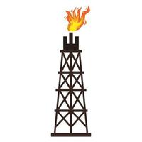torre de la planta de aceite vector