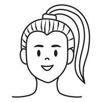 happy woman doddle vector