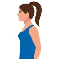 young woman character vector