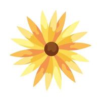 girasol de primavera amarillo vector