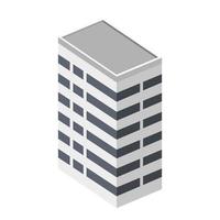 edificio gris isométrico vector