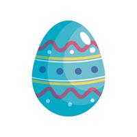 happy easter celebration blue egg painted vector