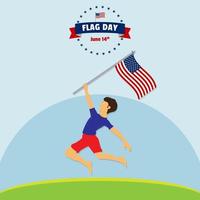 Ilustración de vector libre de día de la bandera de Estados Unidos