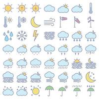 Set of weather icons vector