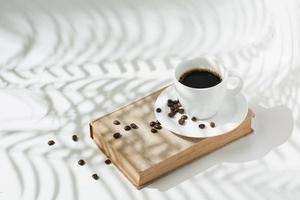 Hot black coffee photo