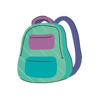 schoolbag school supply isolated icon vector