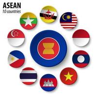 asociación asean de naciones del sudeste asiático y membresía vector