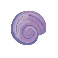 sea shell snail purple color isolated icon vector