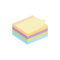 papers colors notes isometric icon vector