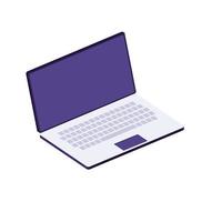 laptop computer device isometric icon vector