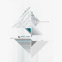 Triángulo abstracto decoración ondulada de composición geométrica en colores azules vector