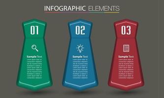 modern text box template banner Infographics vector