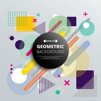 Abstract of colorful geometric pattern background with space in center. vector