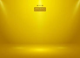 Abstract gold color in studio room background with spotlights. vector