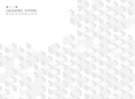 White gray geometric cube pattern data background. vector