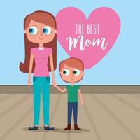 mothers day card vector