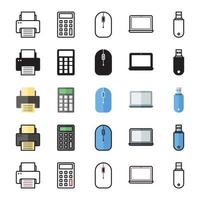 conjunto de iconos de tecnología vector