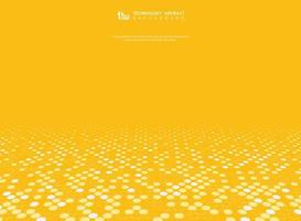 Abstract vector yellow background with halftone decoration.